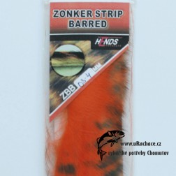 zonker strip barred - oranžovo-čermá 03-4mm