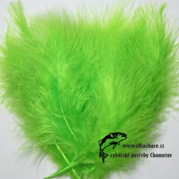 peří Marabou 15 - zelená fluo světlá