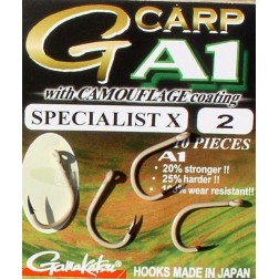 Háček Gamakatsu G-Carp A1 Specialist X Hook Camo 