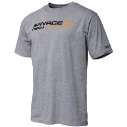 Tričko Savage Gear Signature Logo T-Shirt Grey Melange