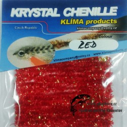 chenille krystal - red