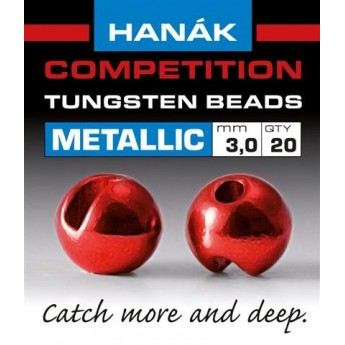 Tungstenové hlavičky Metallic červené