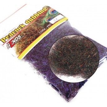 Peacock dubbing 02 bronzový tm - červený efekt