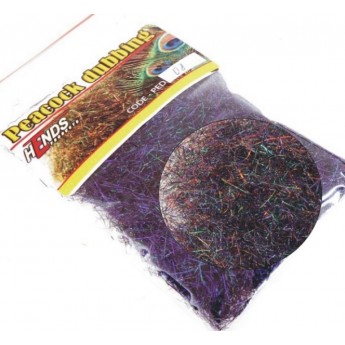 Peacock dubbing 10 černobronzový tm - červenofialový efekt