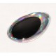 3D Epoxy Teardrop Eyes Rainbow Silver