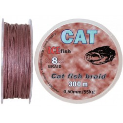 pletená šňůra ICE Fish CAT Braid 0,50/55kg/300m