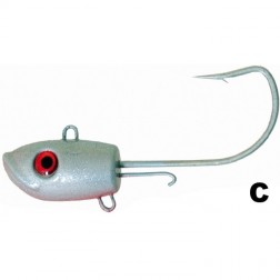 Jigová hlava  ICE FISH Jig SEA 60g  8/0 stříbrno-červená 3ks