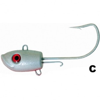 Jigová hlava  ICE FISH Jig SEA 60g  8/0 stříbrno-červená 3ks
