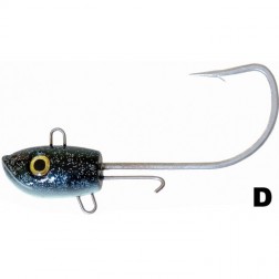 Jigová hlava  ICE FISH Jig SEA 60g  8/0 černá-fluo 3ks