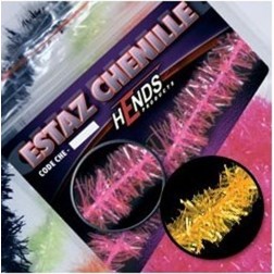 ESTAZ CHENILLE 07 - oranžová fluo 4mm