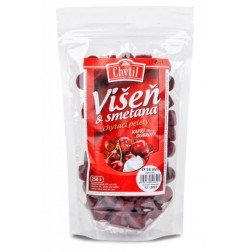 chytací pelety s dírou višeň/smetana 250g