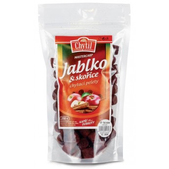 chytací pelety s dírou jablko/skořice 250g