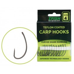 Zfish Teflonové Háčky  Curved Shank Barbless 