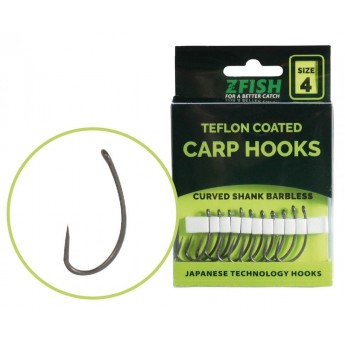Zfish Teflonové Háčky  Curved Shank Barbless 