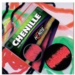 chenille - 2mm červeno-oranžová