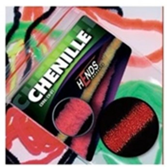chenille - 5mm rezavo-červená  (staré balení)