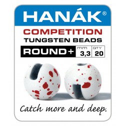 Tungstenové hlavičky Round - bílá & červená