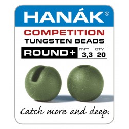 Tungstenové hlavičky Round - matně olivová