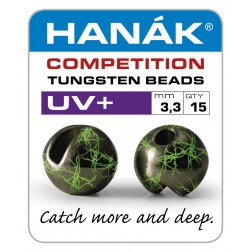 Tungstenové hlavičky - UV+ černá & chartreuse