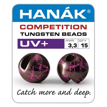 Tungstenové hlavičky - UV+ černá & růžová