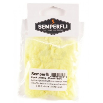 Troutline Kapok Dubbing - Fluo Yellow