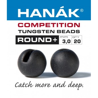 Tungstenov&eacute; hlavičky Round matně čern&eacute;