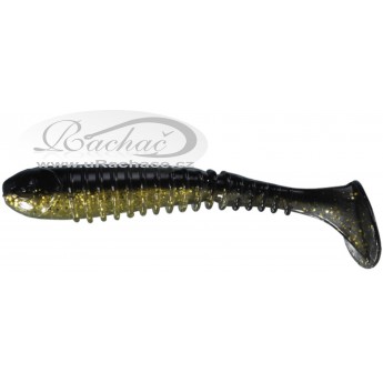 Berkley Flex Rib Shad Clear Gold Black