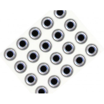 3D Epoxy Eyes, Metalic Silver