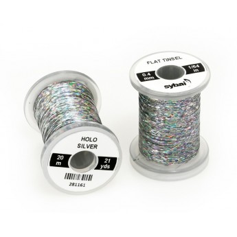 Flat Tinsel 0,4mm - Holographic Silver