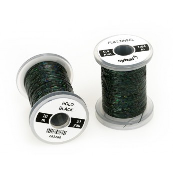 Flat Tinsel 0,4mm - Holographic Black
