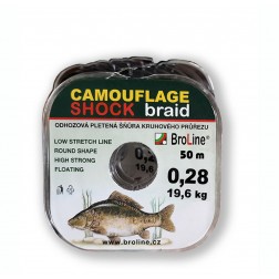 šoková pletená šňůra CAMOUFLAGE